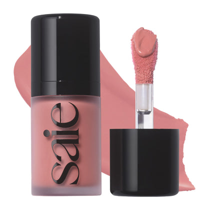Saie Mini Dew Liquid Blush front view with doe-foot applicator