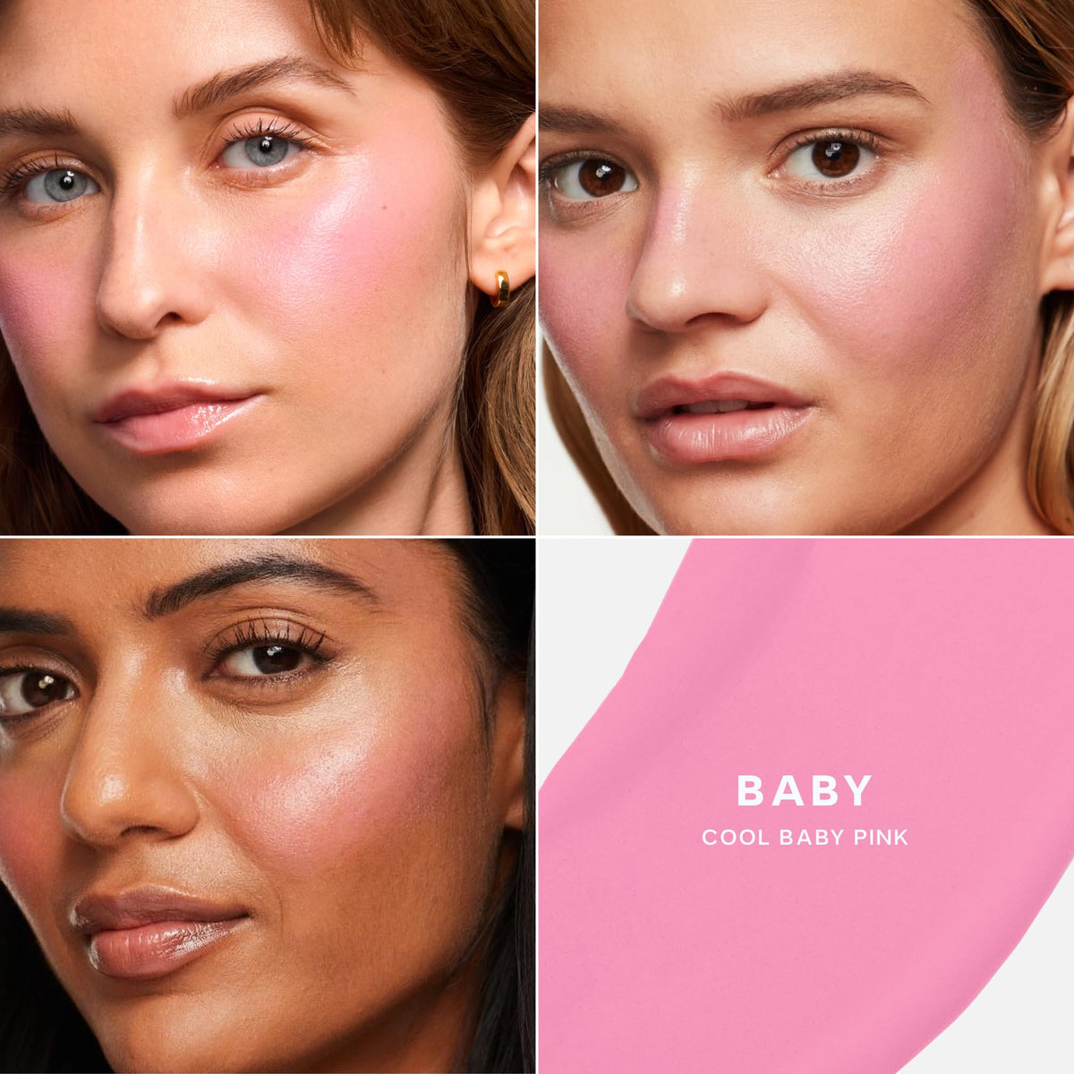 Saie Mini Dew Liquid Blush packaging with ingredients list