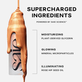 Saie Mini Glowy Super Gel Illuminating Face Primer application demonstration
