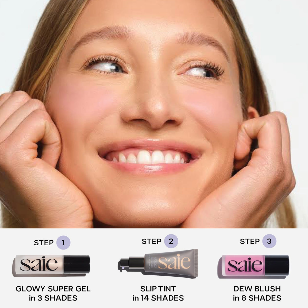 Saie Mini Glowy Super Gel Primer Roseglow lifestyle scene