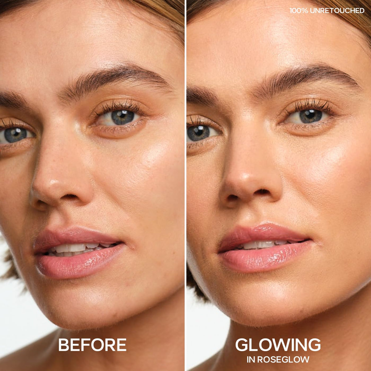 Saie Mini Glowy Super Gel Primer Roseglow texture on hand