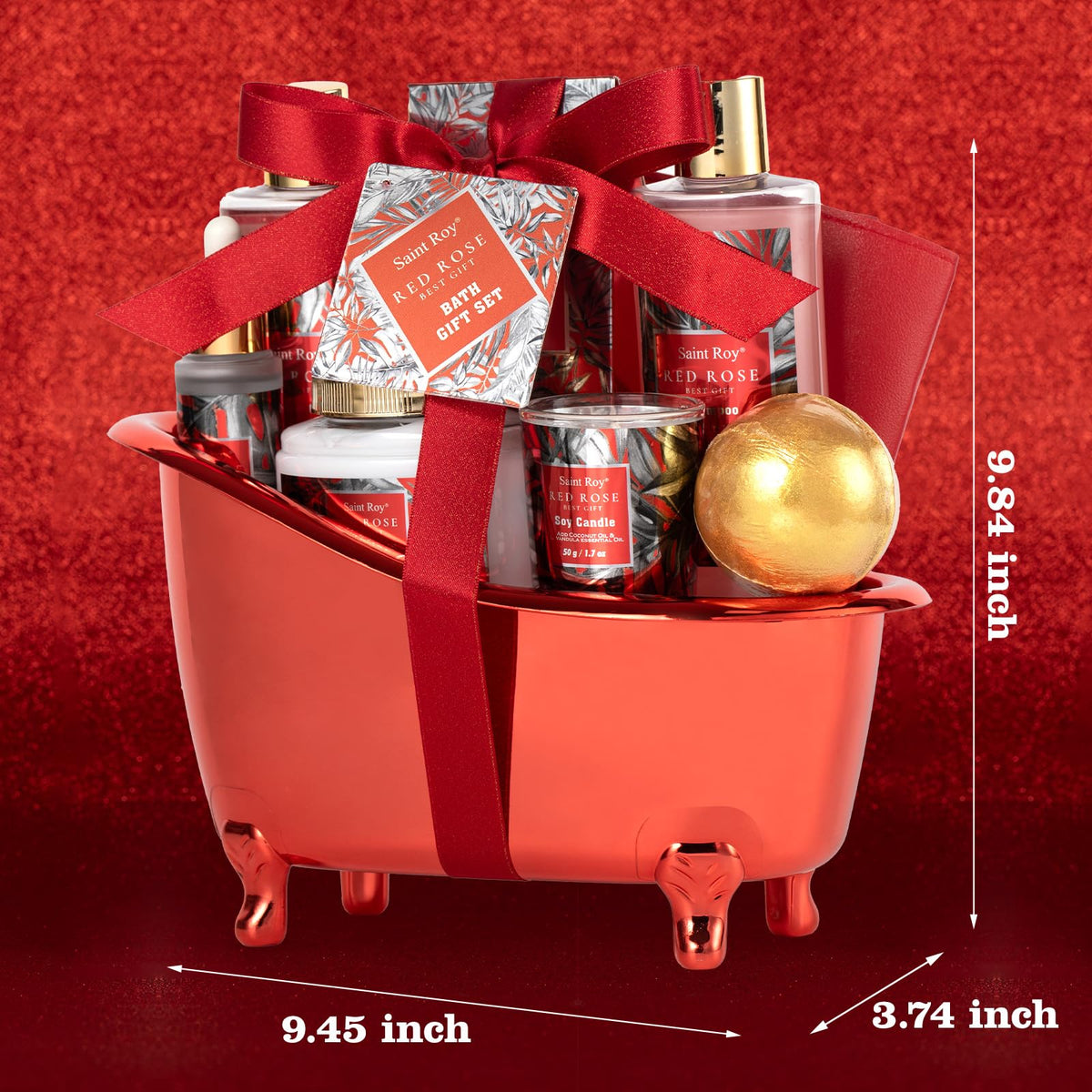 Saint Roy Spa Gift Basket beautifully presented for gifting