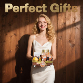 Saint Roy Spa Gift Basket featuring soap confetti and bath salt