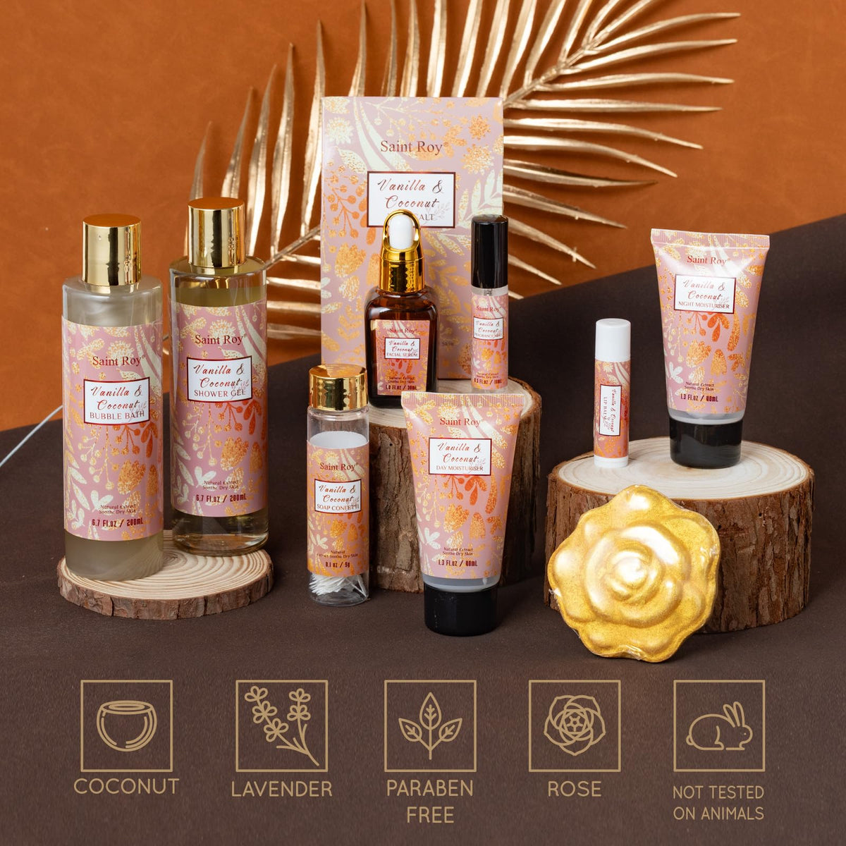 Saint Roy Spa Gift Basket showcasing day and night moisturisers