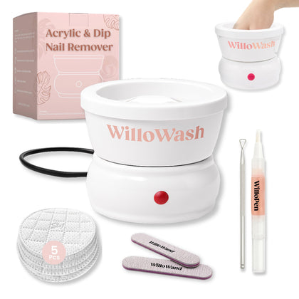 Saint Willo Electric Acrylic Nail Remover Kit front view with heated bowl