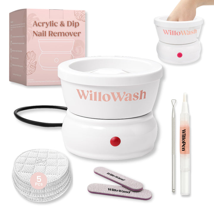 Saint Willo Electric Acrylic Nail Remover Kit front view with heated bowl