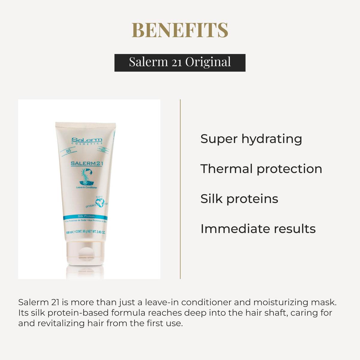 SALERM Instant Hair Conditioner 21 Silk Protein 100ml side view