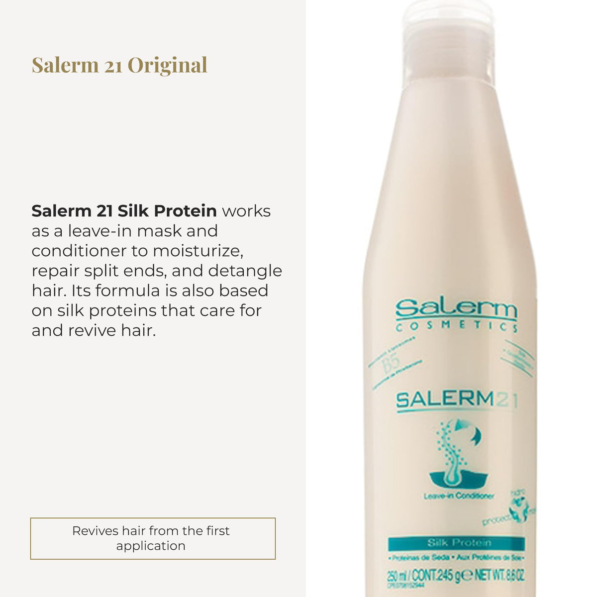 SALERM Instant Hair Conditioner 21 Silk Protein 250ml back view