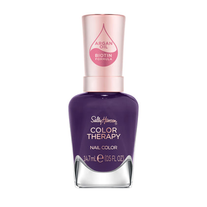 Sally Hansen Color Therapy Nail Polish 400 Confident Queen dark purple bottle front view