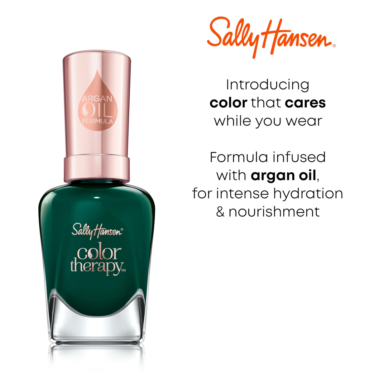 Sally Hansen Color Therapy Nail Polish 453 Serene Green brush close-up