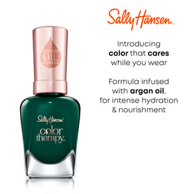 Sally Hansen Color Therapy Nail Polish 453 Serene Green brush close-up