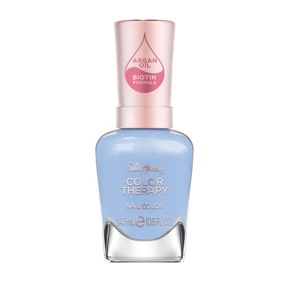 Sally Hansen Color Therapy Nail Polish 454 Dressed To Chill baby blue front view