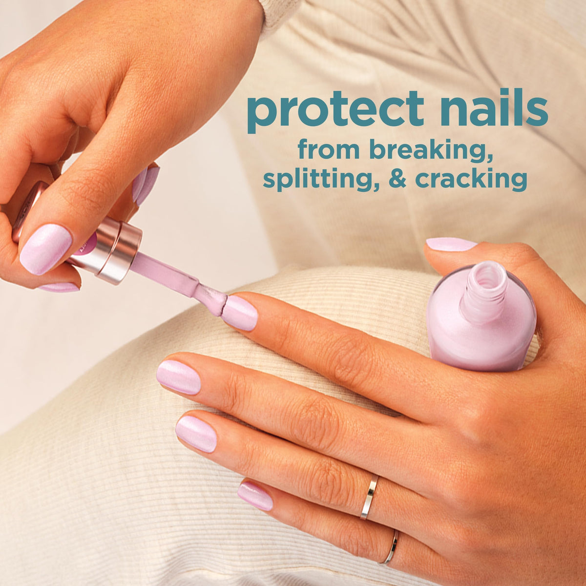 Sally Hansen Color Therapy Nail Polish packaging with lavender background