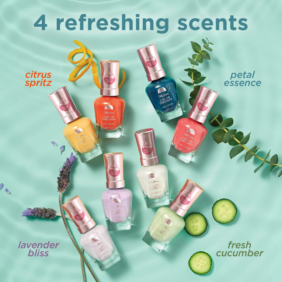 Sally Hansen Color Therapy Scented Nail Polish 383 Air of Calm packaging