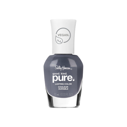 Sally Hansen Good. Kind. Pure. Nail Polish 395 Nightfall grey navy front view
