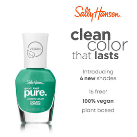 Sally Hansen Good. Kind. Pure. Nail Polish Thyme Off application close-up