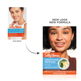 Sally Hansen Hair Remover for Face cream being applied on skin