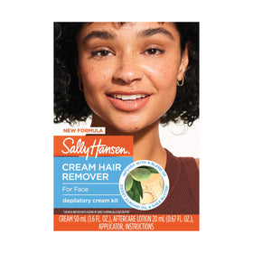 Sally Hansen Hair Remover for Face cream front view with packaging
