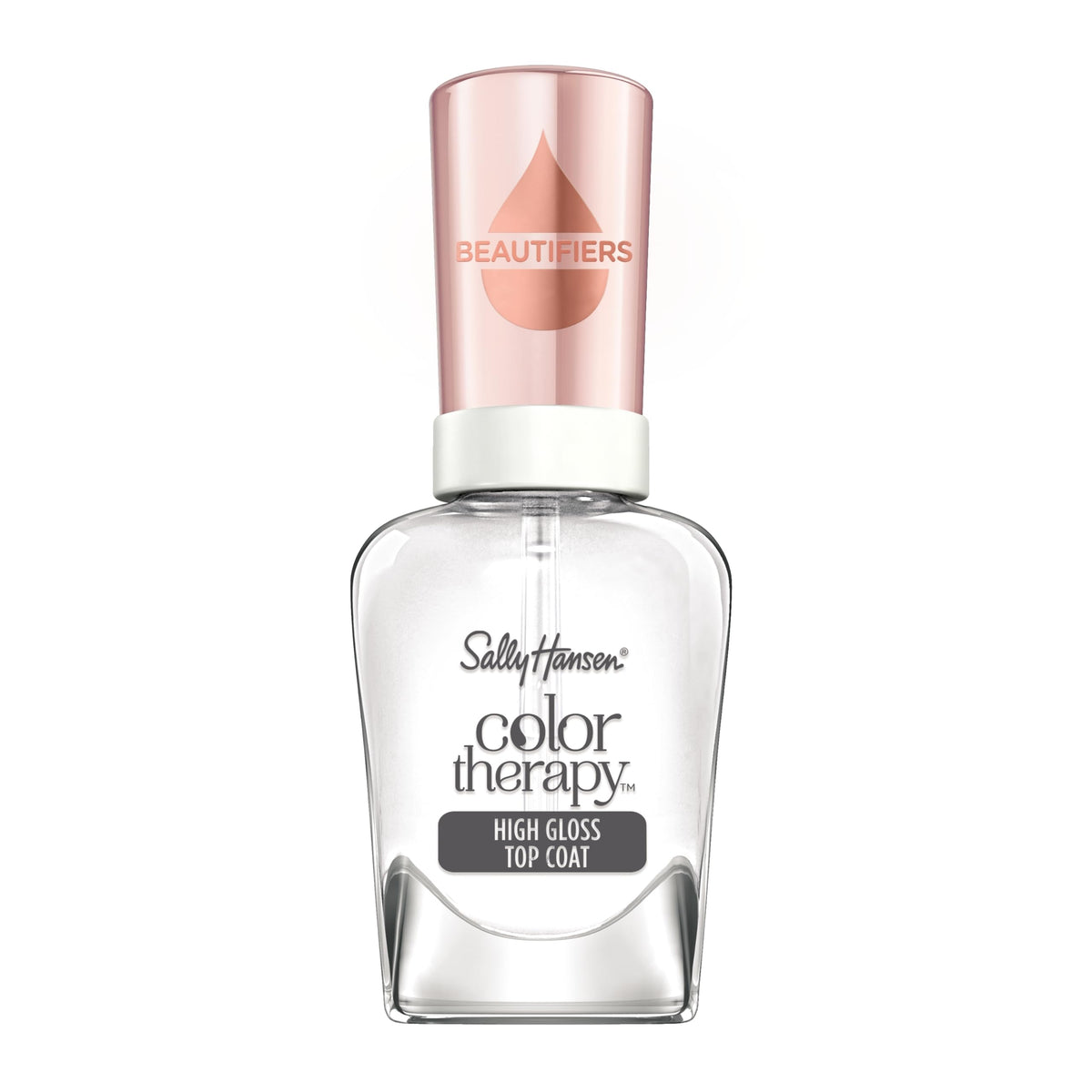 Sally Hansen High Gloss Top Coat front view with clear bottle