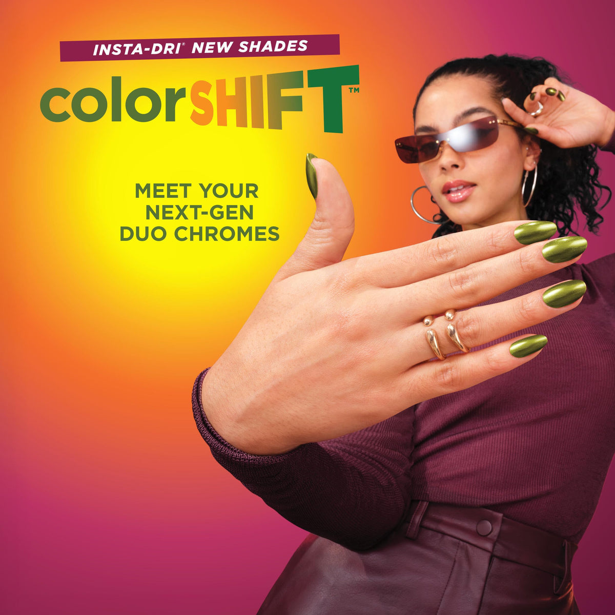 Sally Hansen Insta-Dri ColorShift Glo Off Nail Polish application brush