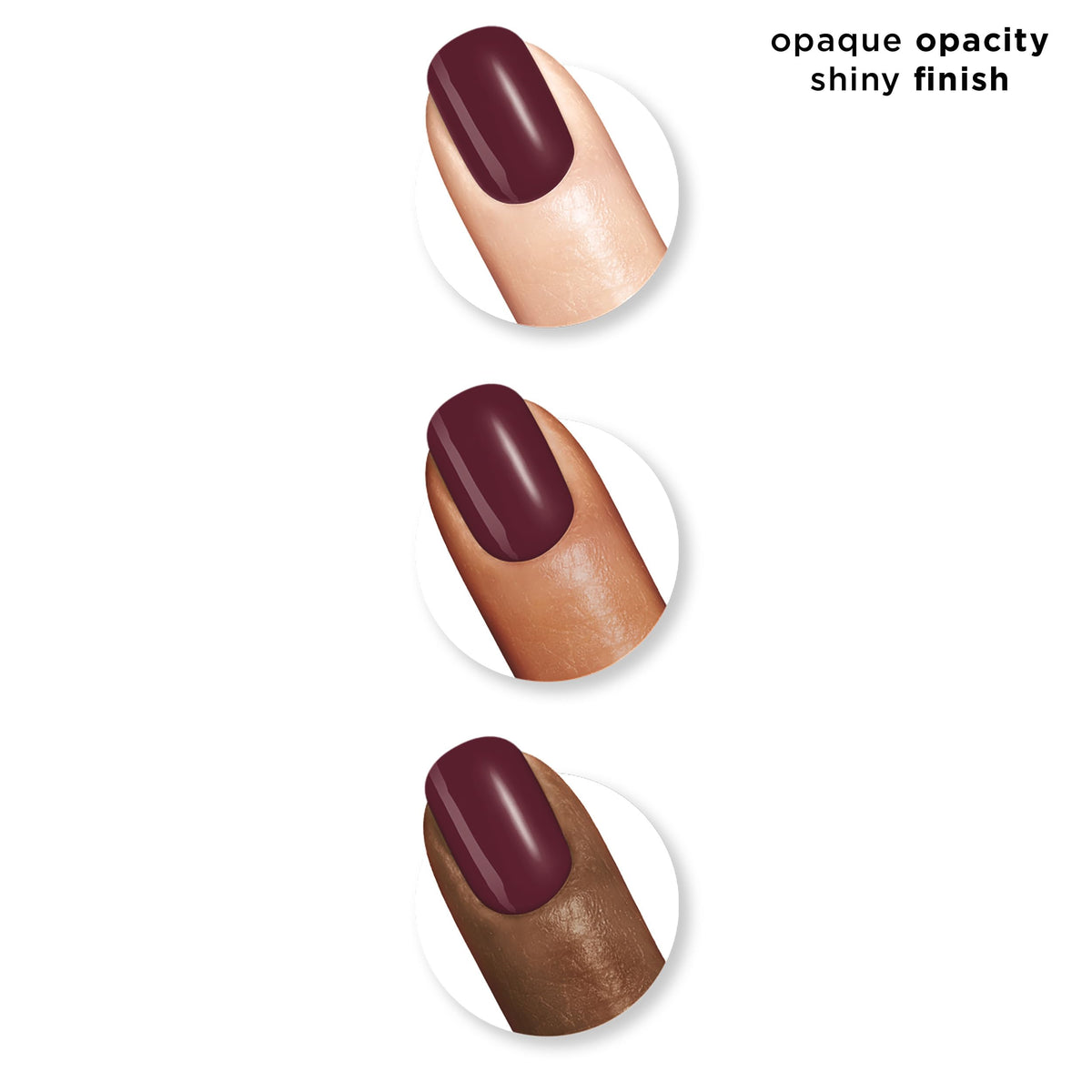 Sally Hansen Insta-Dri Nail Polish 428 Zip Wine shade on nails