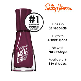 Sally Hansen Insta-Dri Nail Polish 428 Zip Wine with colour swatch