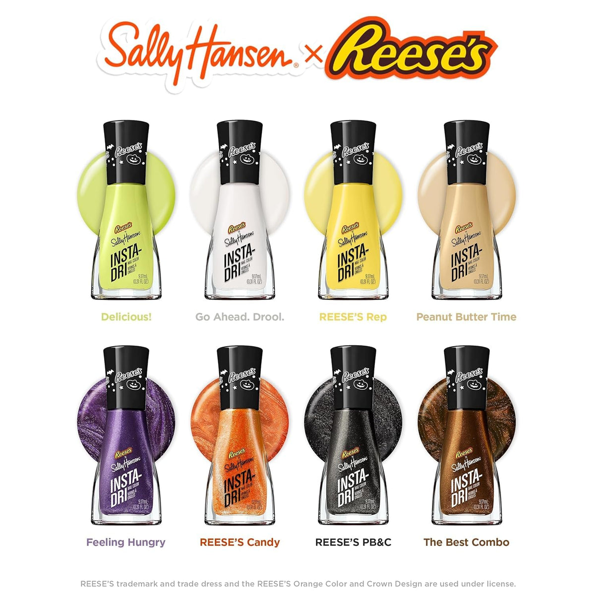 Sally Hansen Insta-Dri Nail Polish 738 REESE’S brush close-up