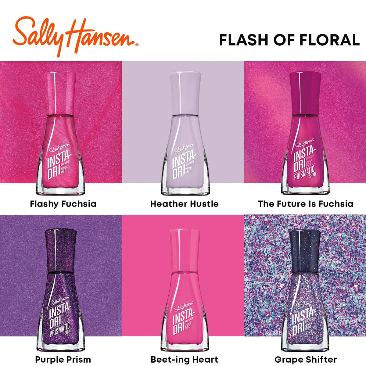 Sally Hansen Insta-Dri Nail Polish Beet-ing Heart on a vanity table