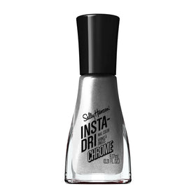 Sally Hansen Insta-Dri Nail Polish Chrome Top Coat in metallic silver front view