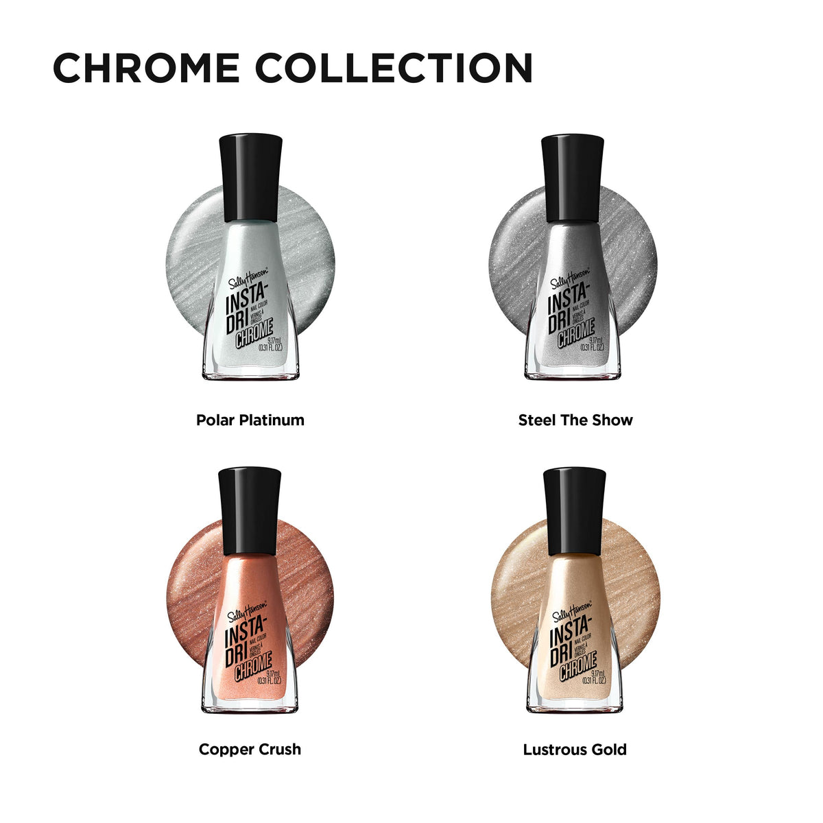 Sally Hansen Insta-Dri Nail Polish Copper Crush bottle side view