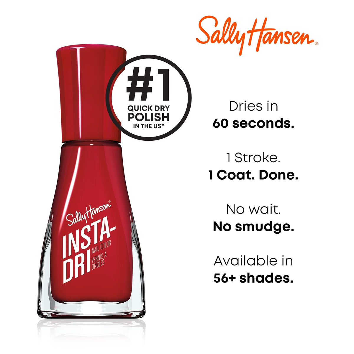 Sally Hansen Insta Dri Nail Polish PEEPS Blue on a table