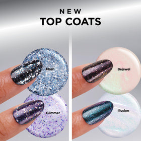 Sally Hansen Insta-Dri Nail Polish Top Coat close-up of shimmery finish