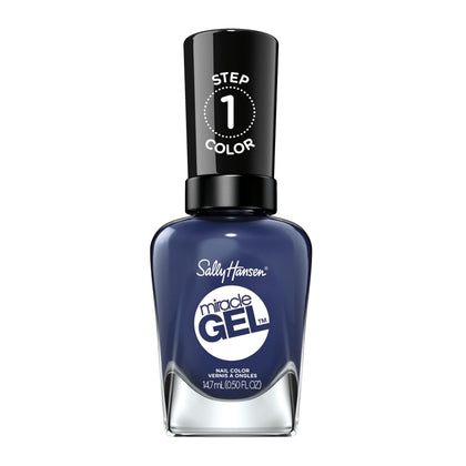 Sally Hansen Miracle Gel 609 Midnight Mod navy blue nail polish front view