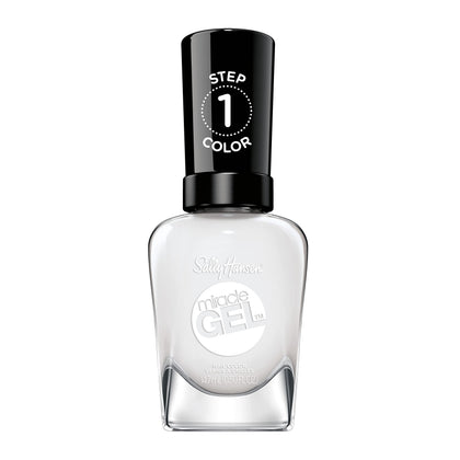 Sally Hansen Miracle Gel 630 Cuddle Puddle light gray nail polish front view