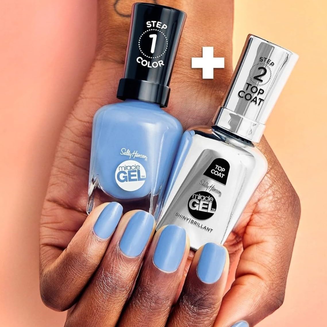 Sally Hansen Miracle Gel Aqua Blue Nail Polish in packaging