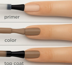 Sally Hansen Miracle Gel Dark Brown Nail Polish applied on nails