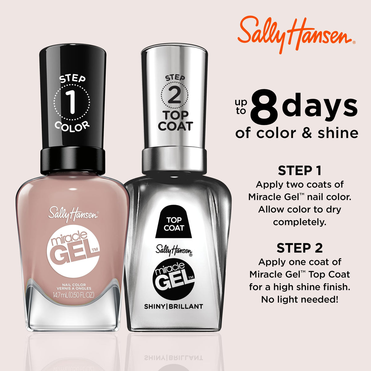 Sally Hansen Miracle Gel Nail Polish 235 Love at First Flight bottle with cap