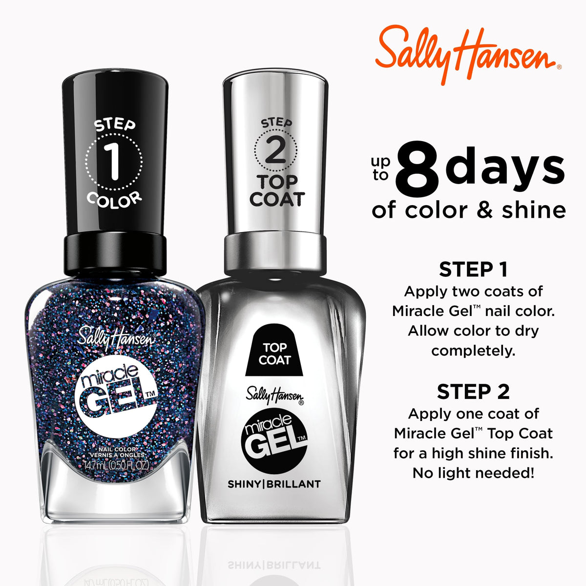Sally Hansen Miracle Gel Nail Polish 581 Girls Flip bottle side view