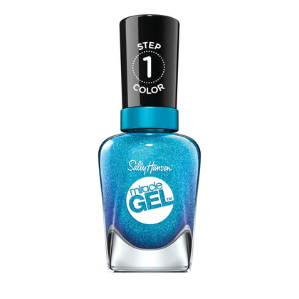 Sally Hansen Miracle Gel Nail Polish 649 Flashionista bright blue front view