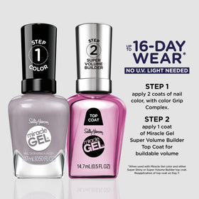 Sally Hansen Miracle Gel Nail Polish bottle with soft stormy gray colour