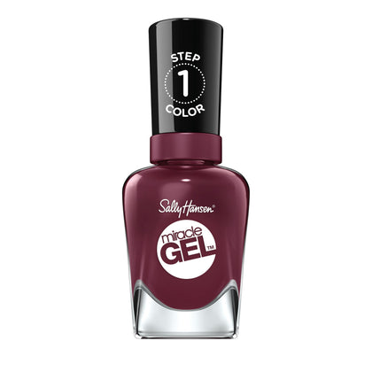 Sally Hansen Miracle Gel Nail Polish Deep Plum 489 V-Amplified front view