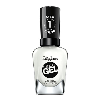 Sally Hansen Miracle Gel Nail Polish Get Mod shiny white front view