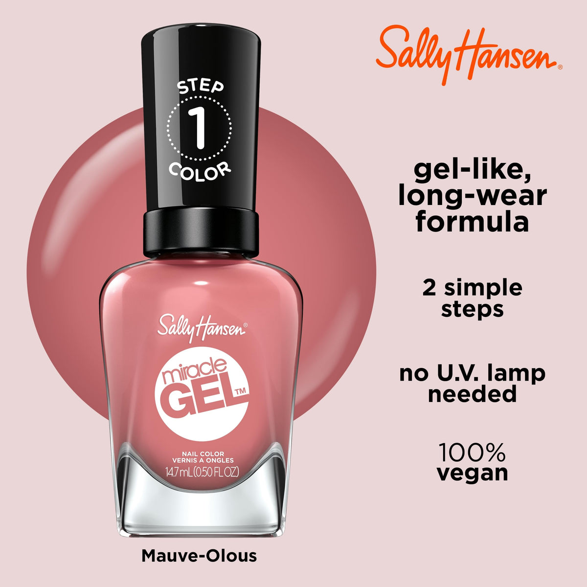 Sally Hansen Miracle Gel Nail Polish Mauve-olous application process