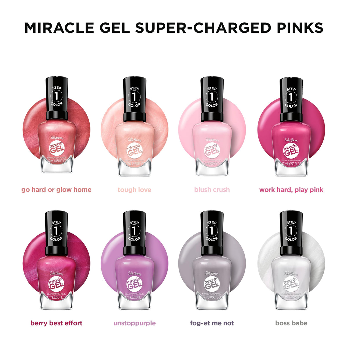 Sally Hansen Miracle Gel Nail Polish with nail care accessories