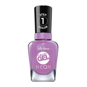 Sally Hansen Miracle Gel Neons Violet Voltage nail polish front view