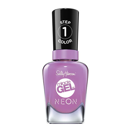 Sally Hansen Miracle Gel Neons Violet Voltage nail polish front view