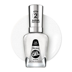 Sally Hansen Miracle Gel Sugar Top Coat front view with glitter finish