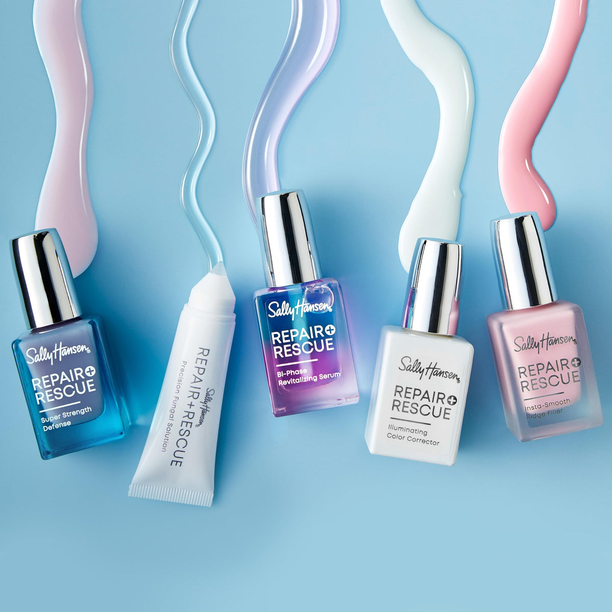 Sally Hansen Nail Repair + Rescue Colour Corrector application on nails
