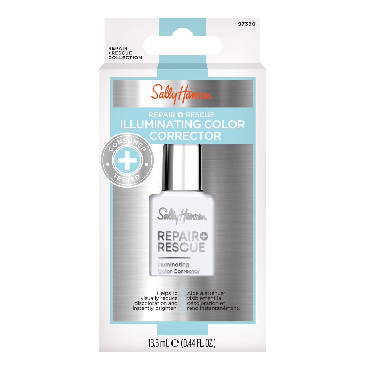 Sally Hansen Nail Repair + Rescue Colour Corrector with nails before and after