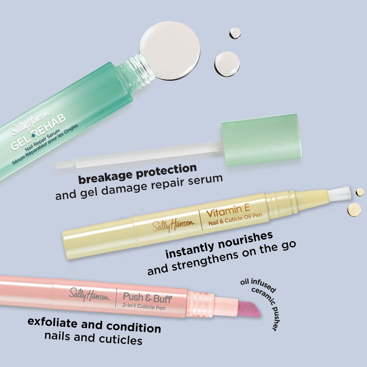 Sally Hansen Vitamin E Nail & Cuticle Pen application close-up